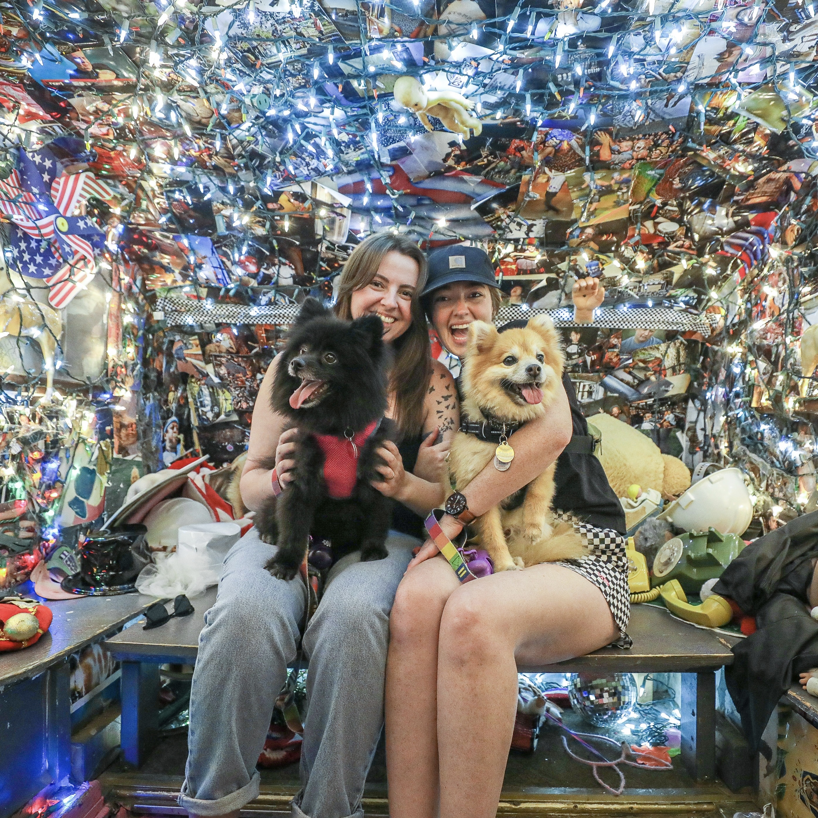 Sophie & Shelby with Poms